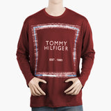 Men's Full Sleeves T-Shirt - Maroon, Men's T-Shirts & Polos, Chase Value, Chase Value
