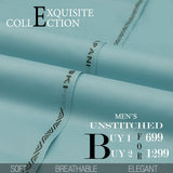 Men Wash & Wear Suit Fabric - Blue, Men, Unstitched Fabric, Chase Value, Chase Value