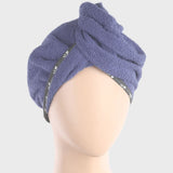 Women's Bath Towel Cap 23x9cm - Navy Blue, Home & Lifestyle, Bath Towels, Chase Value, Chase Value