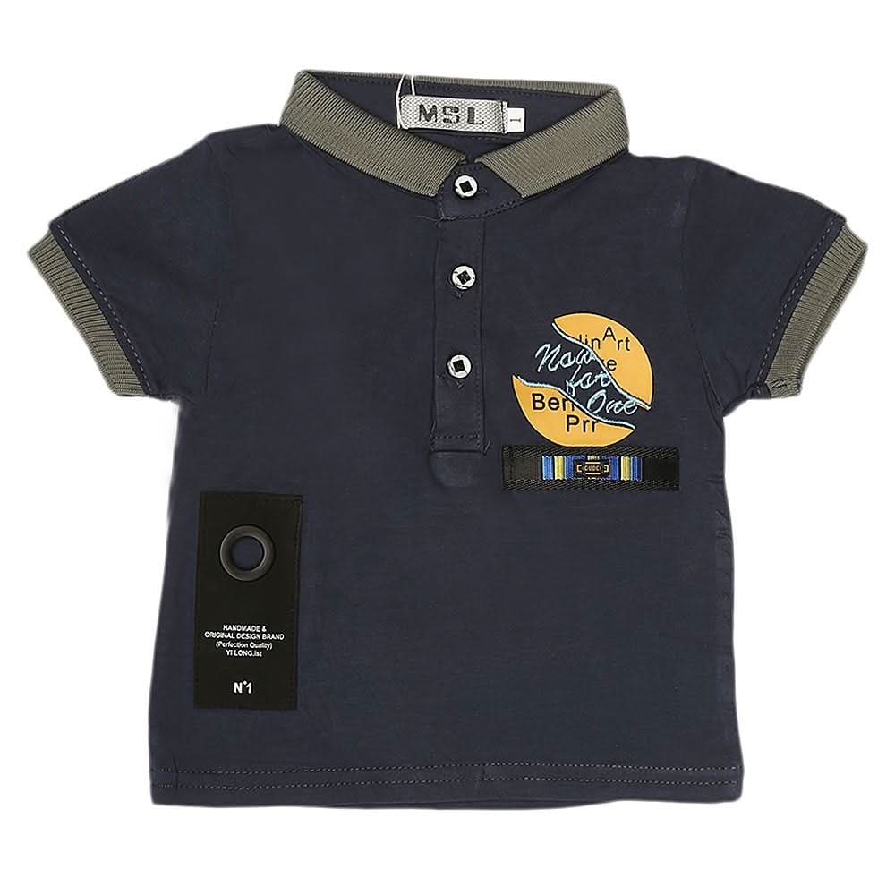 Boys Half Sleeves Polo T-Shirt - Blue, Kids, Boys T-Shirts, Chase Value, Chase Value