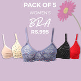 Women's Bra Pack OF 5 - Multi, Women, Bras, Chase Value, Chase Value