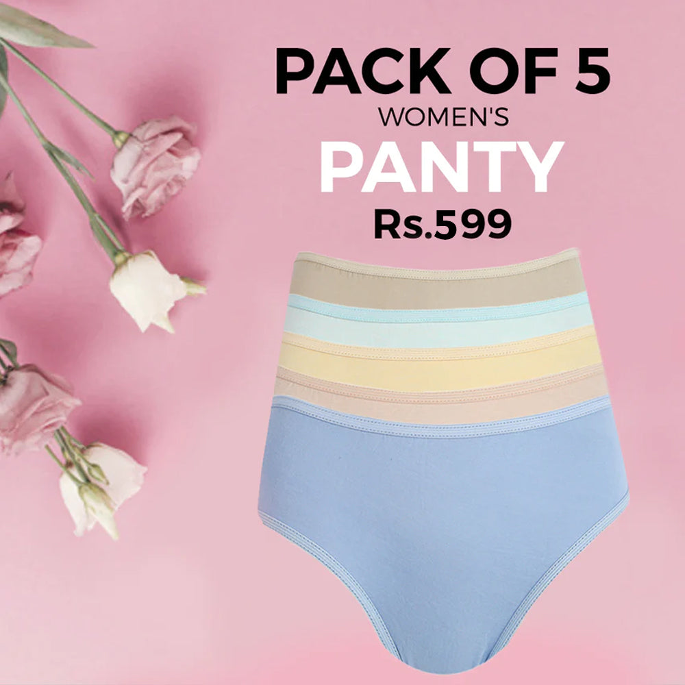 Women's Panty - Pack Of 5, Women Panties, Chase Value, Chase Value