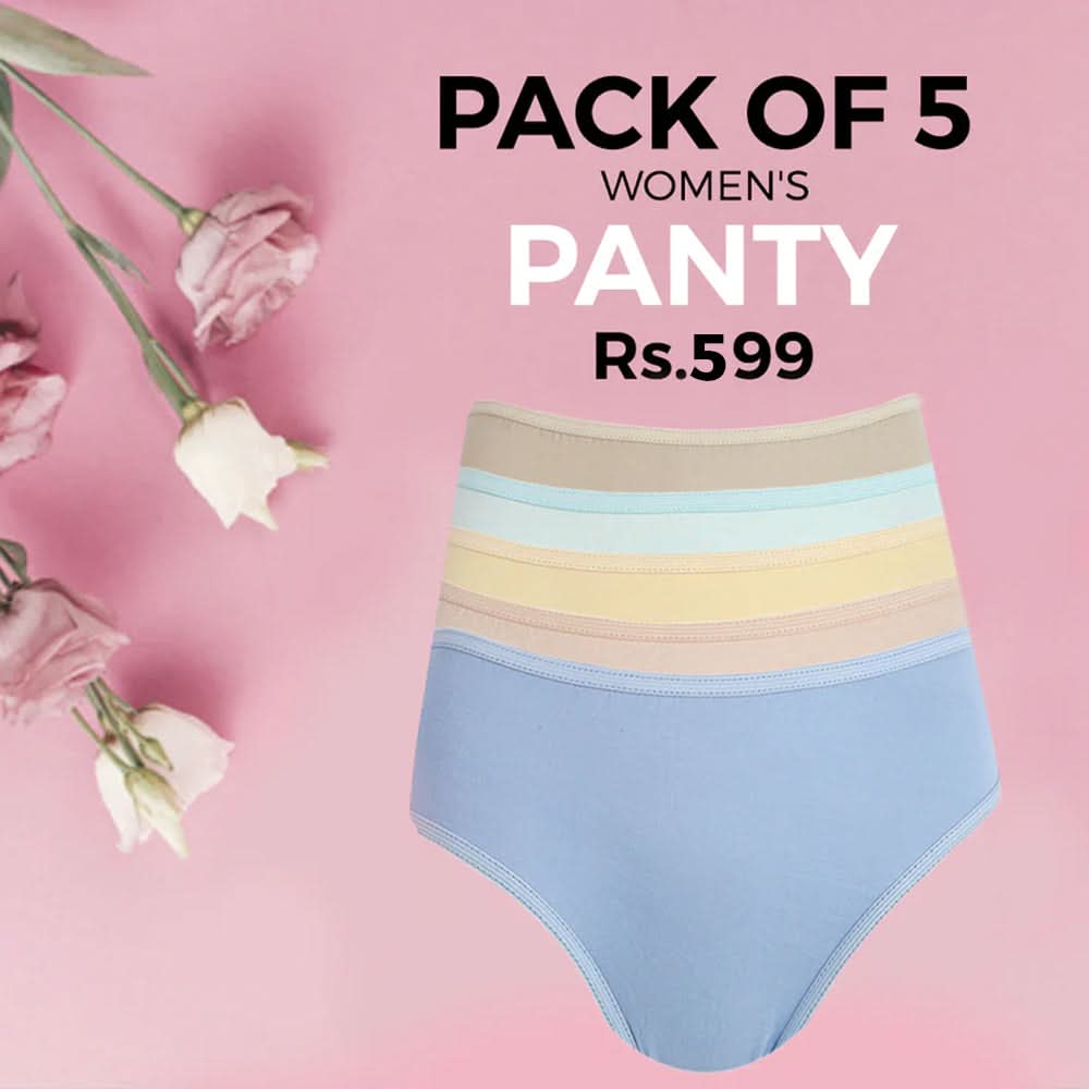 Women's Panty - Pack Of 5, Women Panties, Chase Value, Chase Value