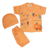 Newborn Boys Suits 3Pcs -Peach, Kids, NB Boys Sets And Suits, Chase Value, Chase Value