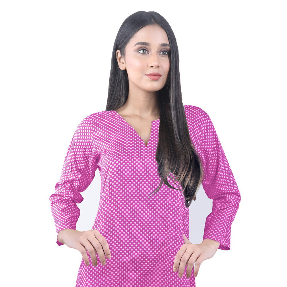 Karizma Chahat Printed Lawn 1 Pcs Un-Stitched Kurti - Pink, Women, Unstitched Kurti, United Textiles, Chase Value