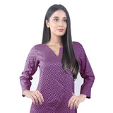 Karizma Chahat Printed Lawn 1 Pcs Un-Stitched Kurti - Purple, Women, Unstitched Kurti, United Textiles, Chase Value