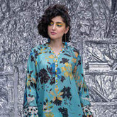 Sapphire 1Pcs Un-Stitched Shirt Pop Vol 2 - Rayquaza, Women, Unstitched Kurti, Sapphire, Chase Value