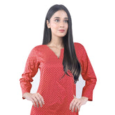 Karizma Chahat Printed Lawn 1 Pcs Un-Stitched Kurti - Red, Women, Unstitched Kurti, United Textiles, Chase Value