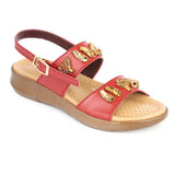 Women's Sandal ( S-222 ) - Red, Women, Sandals, Chase Value, Chase Value