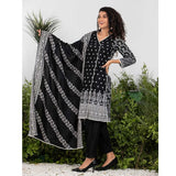 Sahil Printed Black & White Lawn Collection 3 Pcs Un-Stitched Suit - 2, Women, 3Pcs Shalwar Suit, ZS Textiles, Chase Value