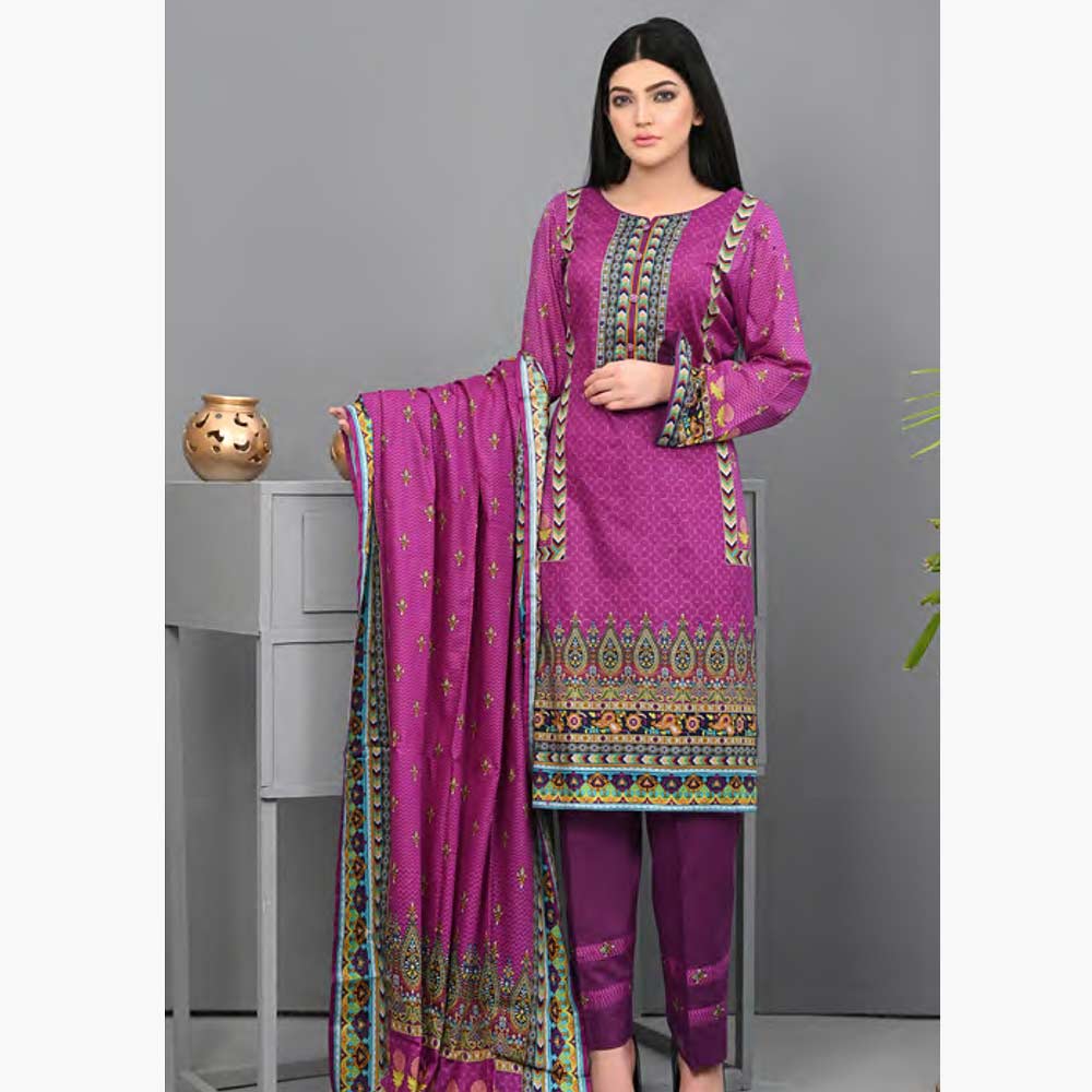 Five Star Classic Printed 3Pcs Unstitched Suit - 9, Women, 3Pcs Shalwar Suit, Chase Value, Chase Value