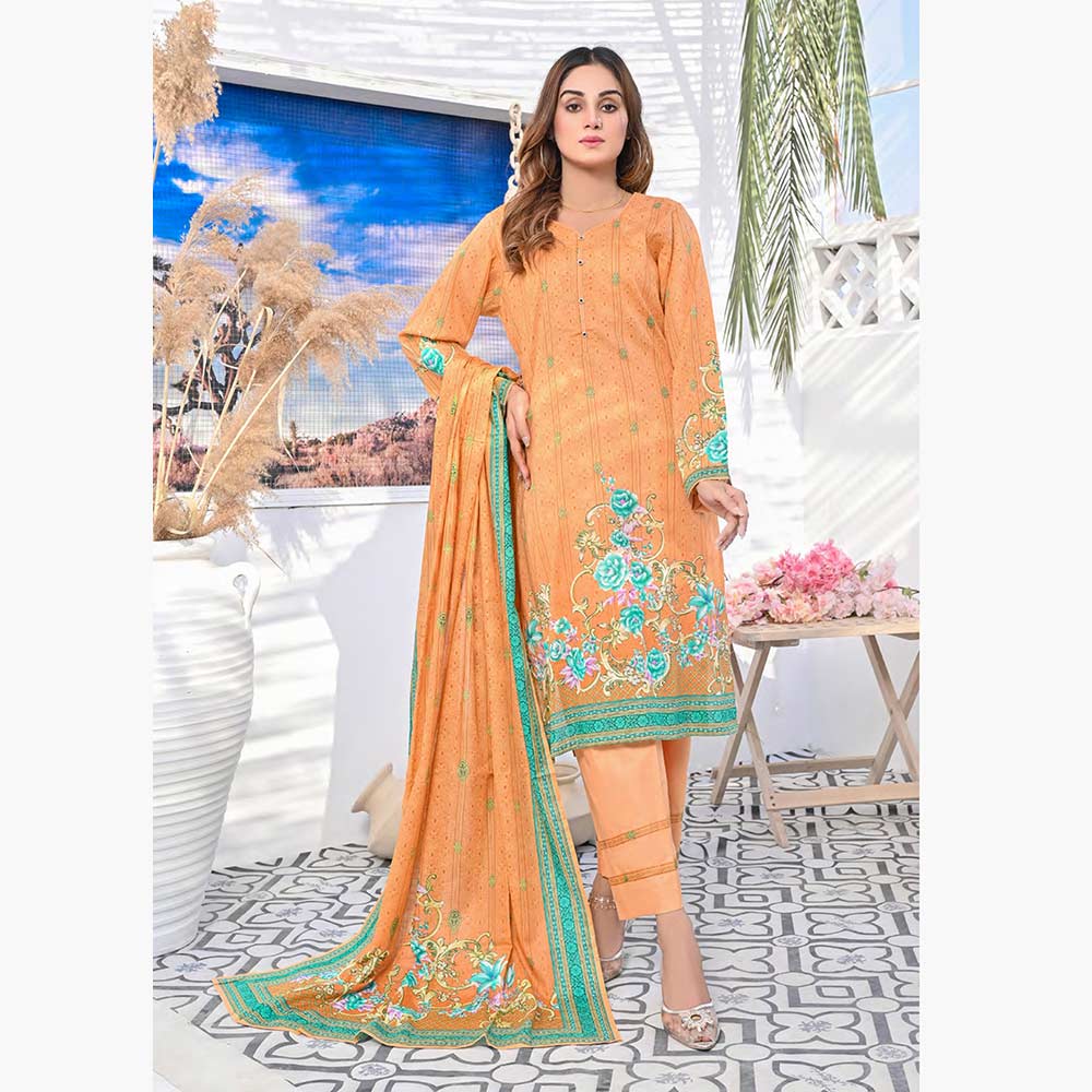 Five Star Classic Printed 3Pcs Unstitched Suit - 11, Women, 3Pcs Shalwar Suit, Chase Value, Chase Value