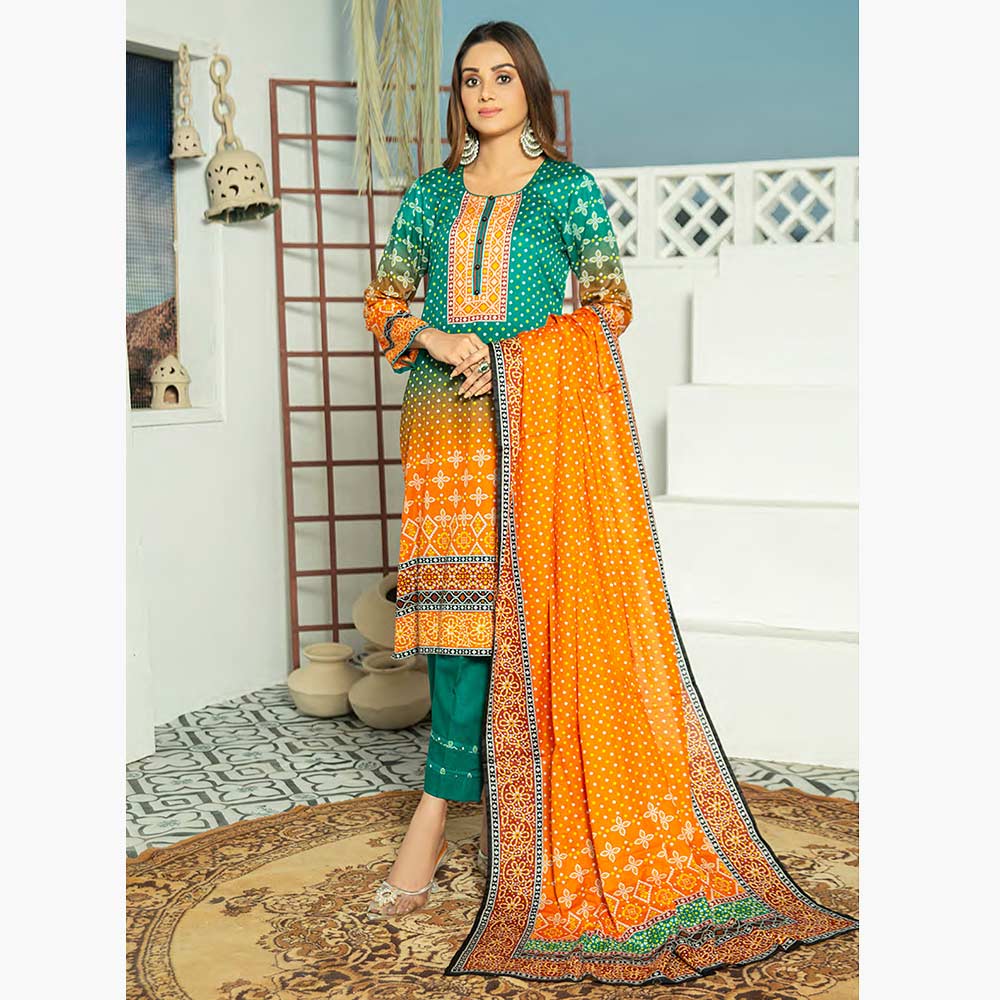 Five Star Classic Printed 3Pcs Unstitched Suit - 20, Women, 3Pcs Shalwar Suit, Chase Value, Chase Value