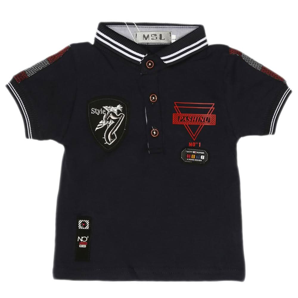 Boys Half Sleeves Polo T-Shirt - Navy Blue, Kids, Boys T-Shirts, Chase Value, Chase Value