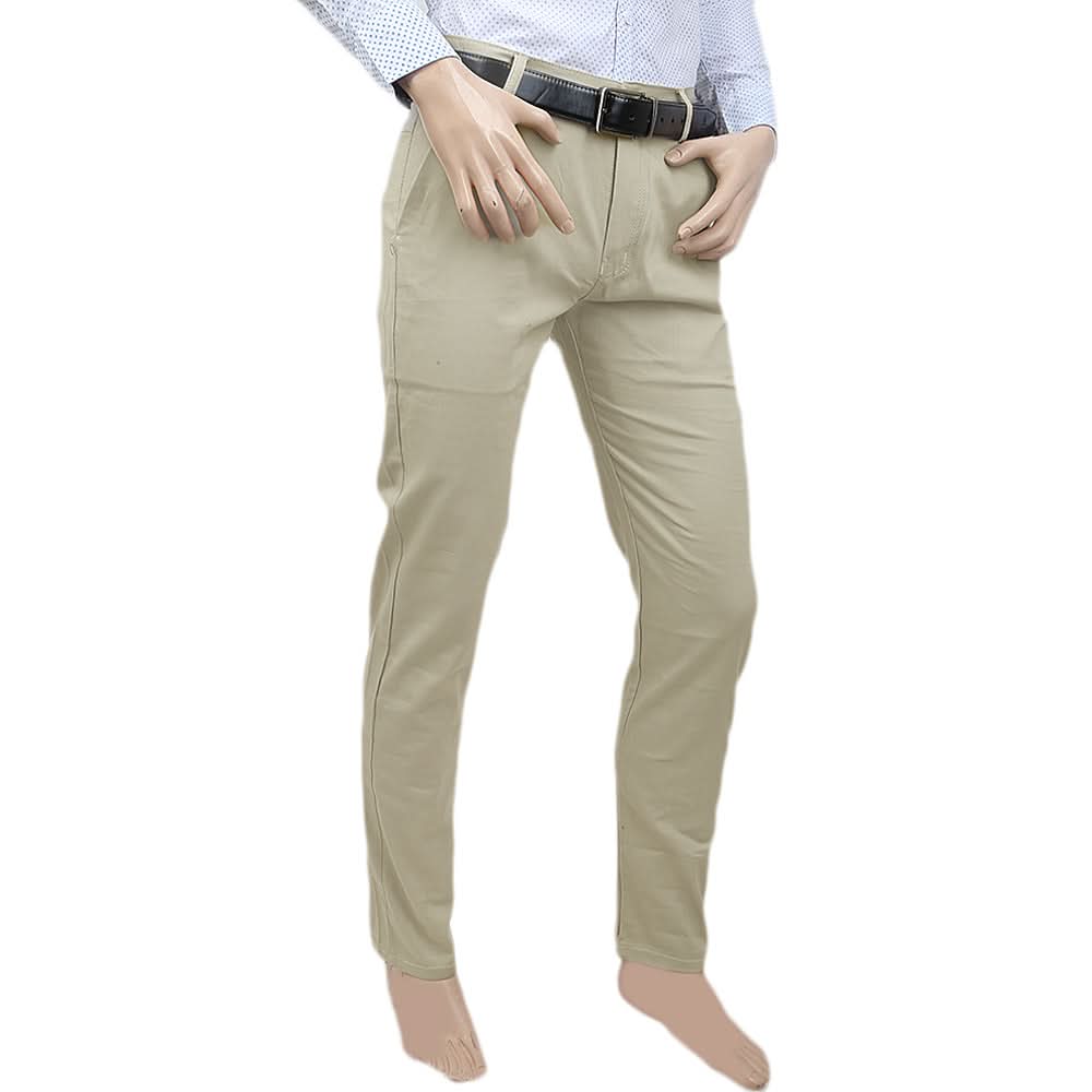 Men's Cotton Chino Pant - Tan Beige, Men, Casual Pants And Jeans, Chase Value, Chase Value
