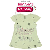 Girls Half Sleeves T-Shirt - Lemon, Kids, Girls T-Shirts, Chase Value, Chase Value