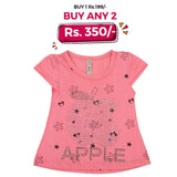 Girls Half Sleeves T-Shirt - Pink, Kids, Girls T-Shirts, Chase Value, Chase Value