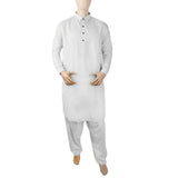 Men's Mashriq Slim Fit Shalwar Kameez Plain - White, Men, Shalwar Kameez, Chase Value, Chase Value