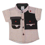 Newborn Half Sleeves Printed Shirt -White, Kids, NB Boys Shirts And T-Shirts, Chase Value, Chase Value