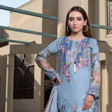 Zobia Noor Embroidered Digital Lawn 3 Piece Un-Stitched Suit - 009, Women, 3Pcs Shalwar Suit, Salam's Textiles, Chase Value