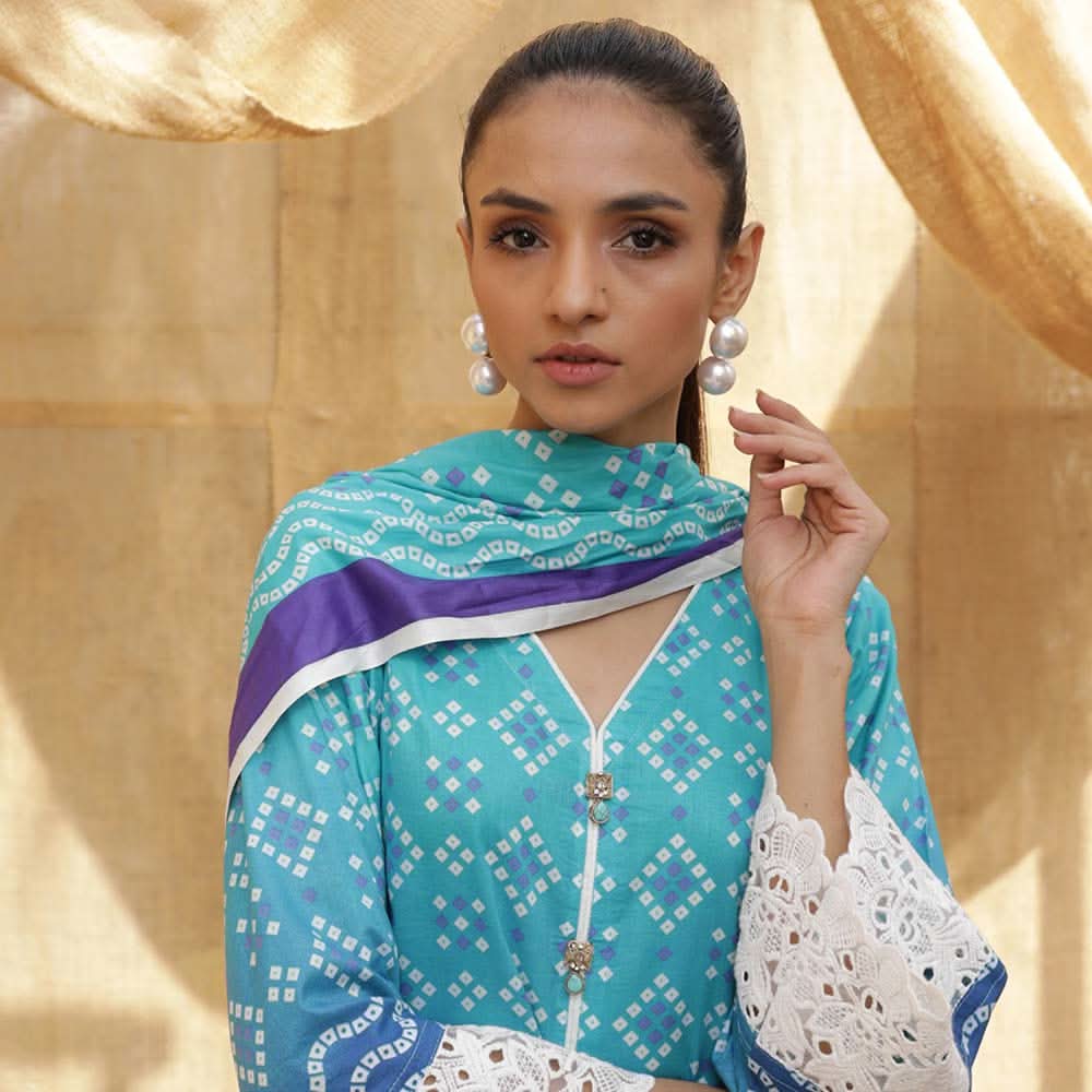 Sahil Printed Lawn 3 Piece Un-Stitched Suit Vol 04 - ZS 06, Women, 3Pcs Shalwar Suit, ZS Textiles, Chase Value