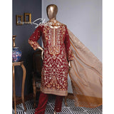 Zoya Embroidered Silk 3 Piece Un-Stitched Suit - 1, Women, 3Pcs Shalwar Suit, Rivaaj, Chase Value