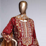 Zoya Embroidered Silk 3 Piece Un-Stitched Suit - 1, Women, 3Pcs Shalwar Suit, Rivaaj, Chase Value