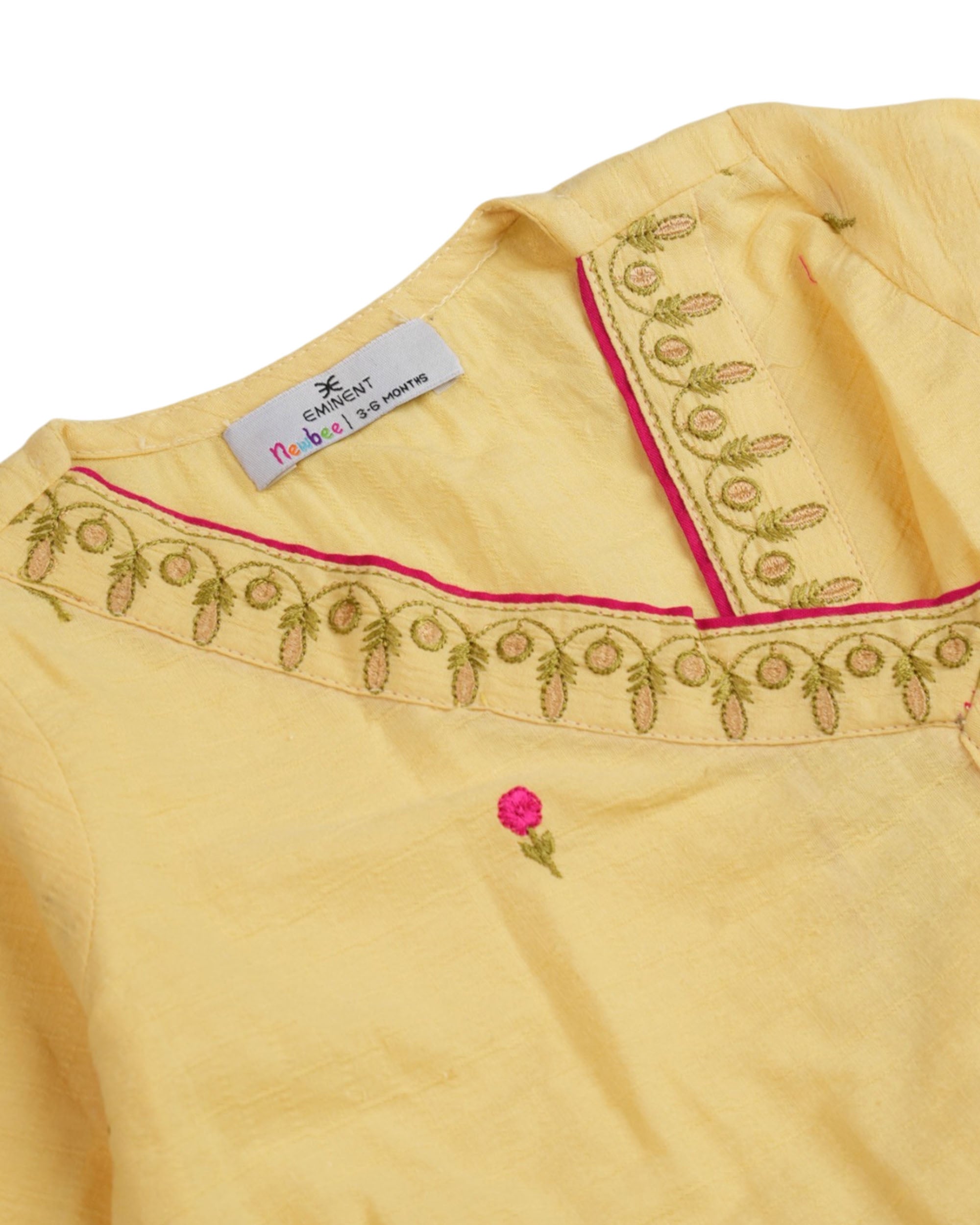 Eminent Newborn Girls Essentials Dyed Embroidered 2 Pc