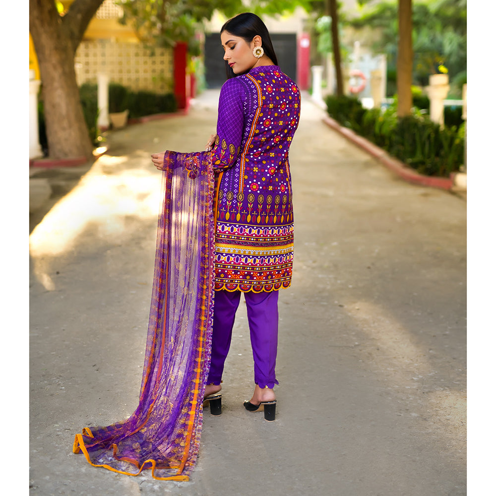 Malai Unstitched 3Pcs Suit V2 - 1, Women, 3Pcs Shalwar Suit, Chase Value, Chase Value