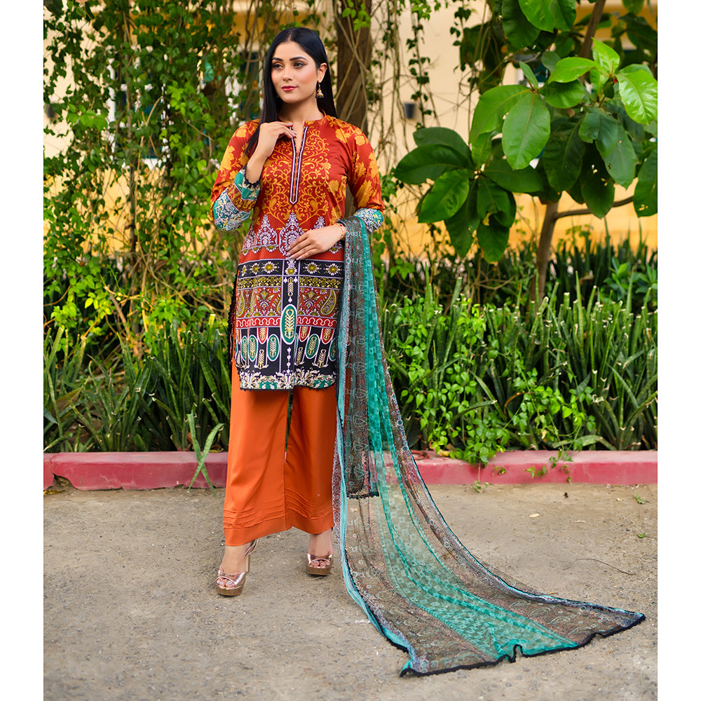 Malai Unstitched 3Pcs Suit V2 - 2, Women, 3Pcs Shalwar Suit, Chase Value, Chase Value