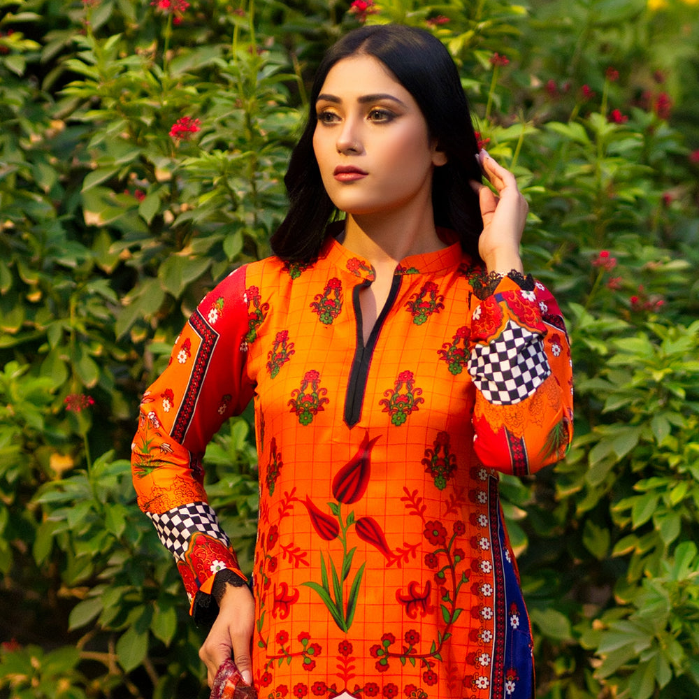 Malai Unstitched 3Pcs Suit V2 - 8, Women, 3Pcs Shalwar Suit, Chase Value, Chase Value