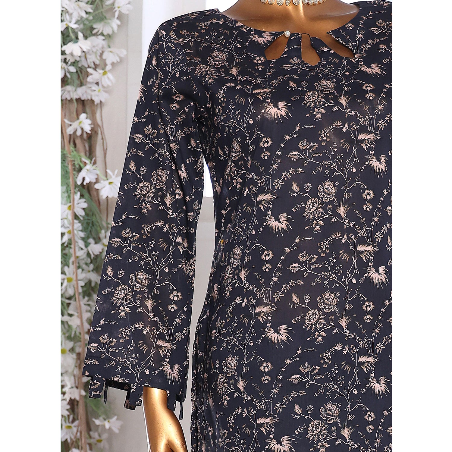 3D Daman kari By MI Creation Printed Lawn With Embroidered Unstitched 3Pcs Suit - 4, Women, 3Pcs Shalwar Suit, MI Creation, Chase Value