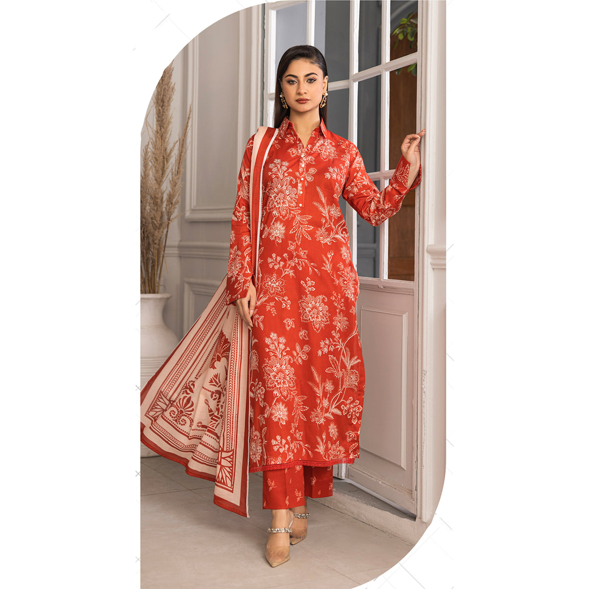Zohra Classic By Motifz Lawn Digital Printed Unstitched Suit 3-Pcs - 1, Women, 3Pcs Shalwar Suit, Motifz, Chase Value