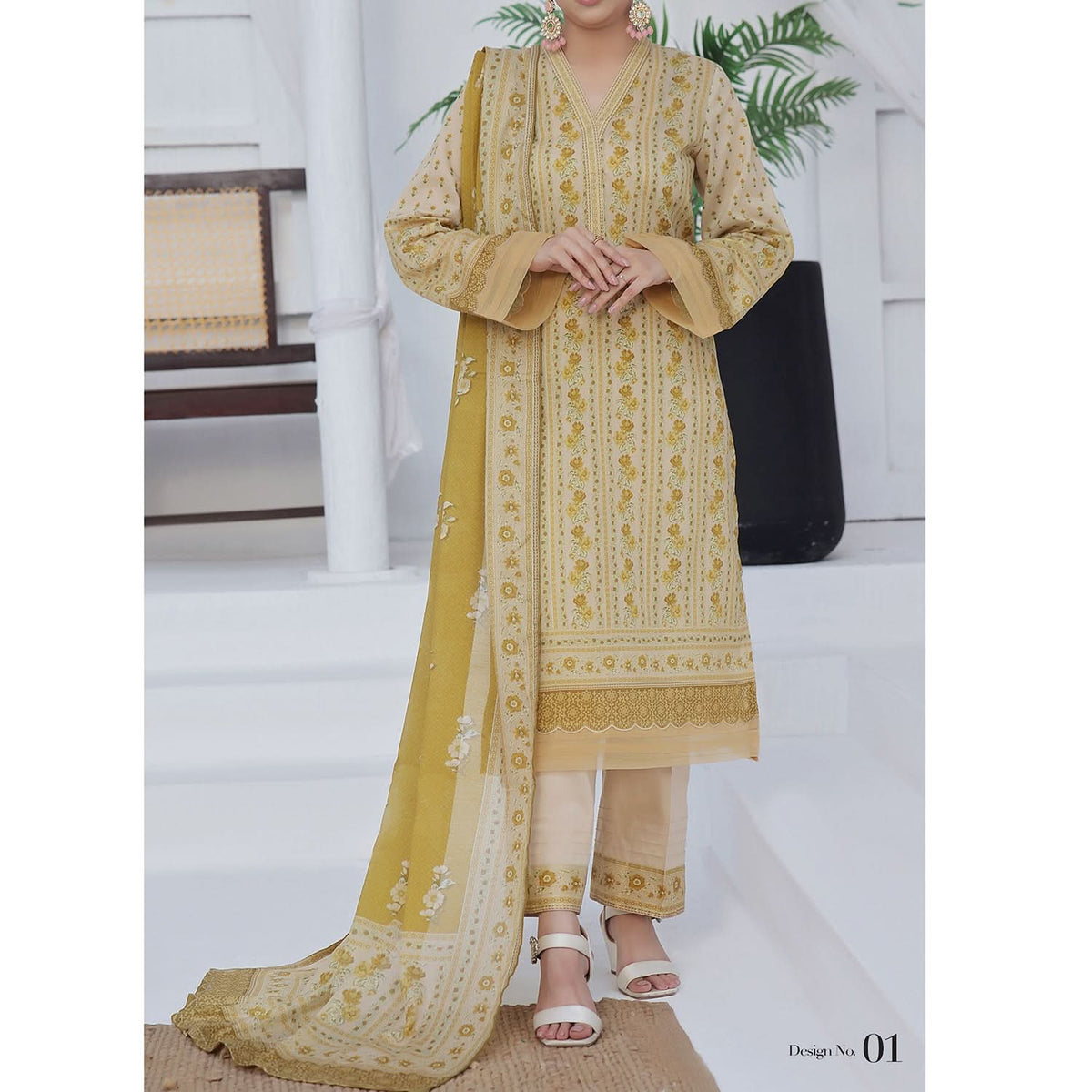 Ayesha Alishba By VS Textile Printed Lawn Unstitched 3Pcs Suit - 593, Women, 3Pcs Shalwar Suit, VS Textile, Chase Value