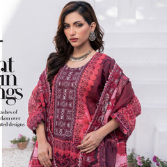 Janan Printed Lawn Embroidered  Suit 3Pcs with Cut Work Dupatta - 1, Women, 3Pcs Shalwar Suit, Zesh Textile, Chase Value