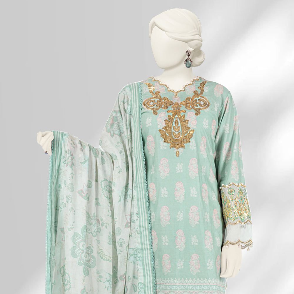 Panjnad By J. Lawn Embroidered 3 Piece Unstitched - 1269-A, Women, 3Pcs Shalwar Suit, Junaid Jamshed, Chase Value