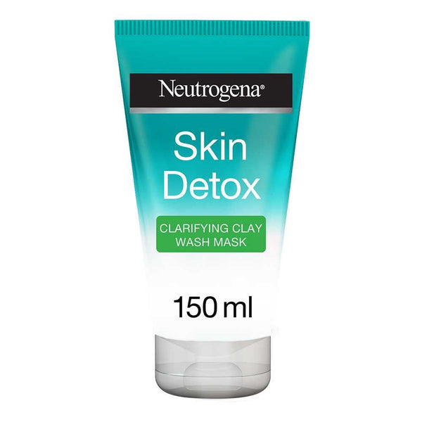 Neutrogena Skin Detox Clarifying Clay Wash Mask, All Skin Types, 150ml, Face Washes, Neutrogena, Chase Value