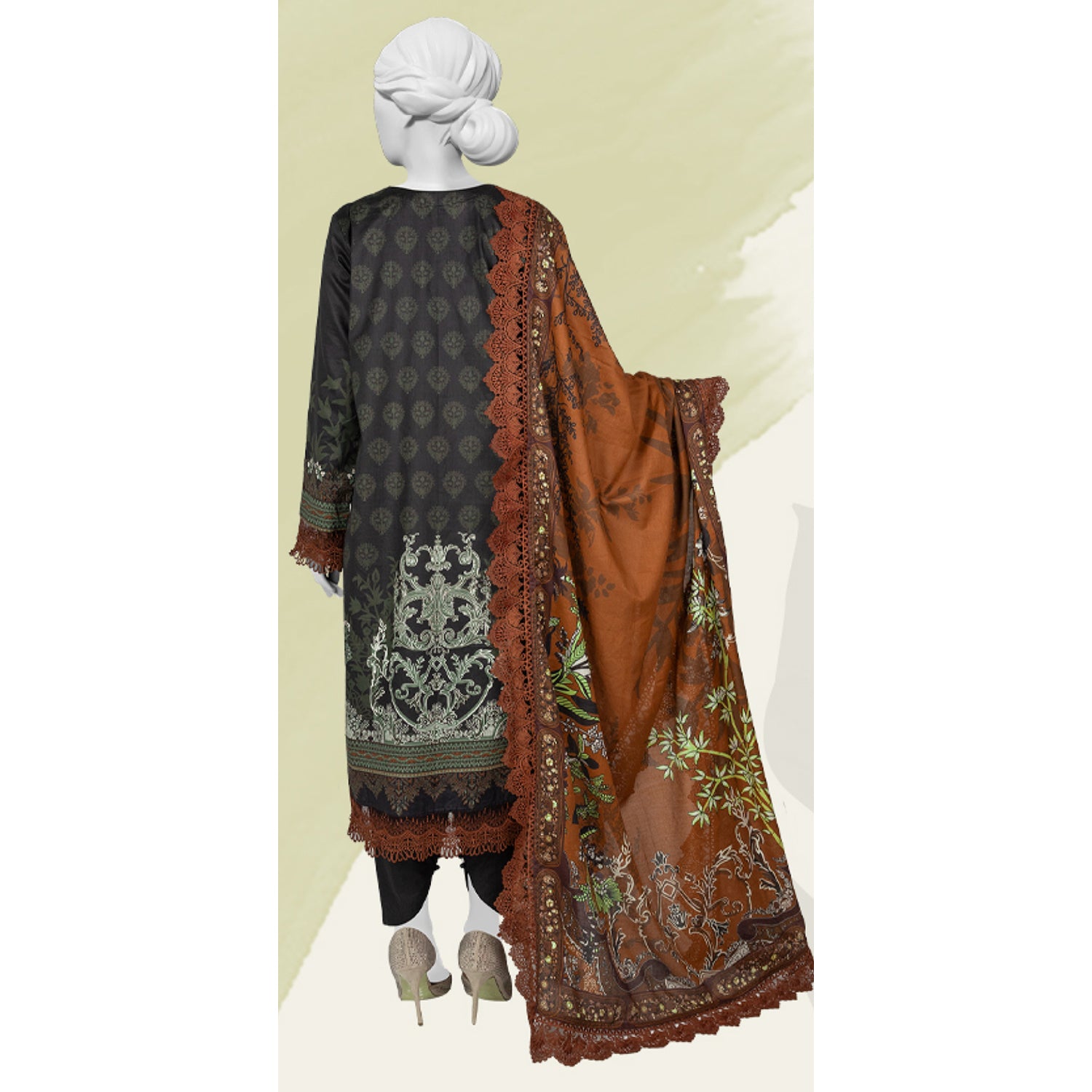 Panjnad Norah Lawn By J. Printed Unstitched 3 Pcs Suit - 241102, Women, 3Pcs Shalwar Suit, Chase Value, Chase Value