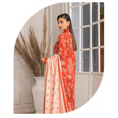Zohra Classic By Motifz Lawn Digital Printed Unstitched Suit 3-Pcs - 1