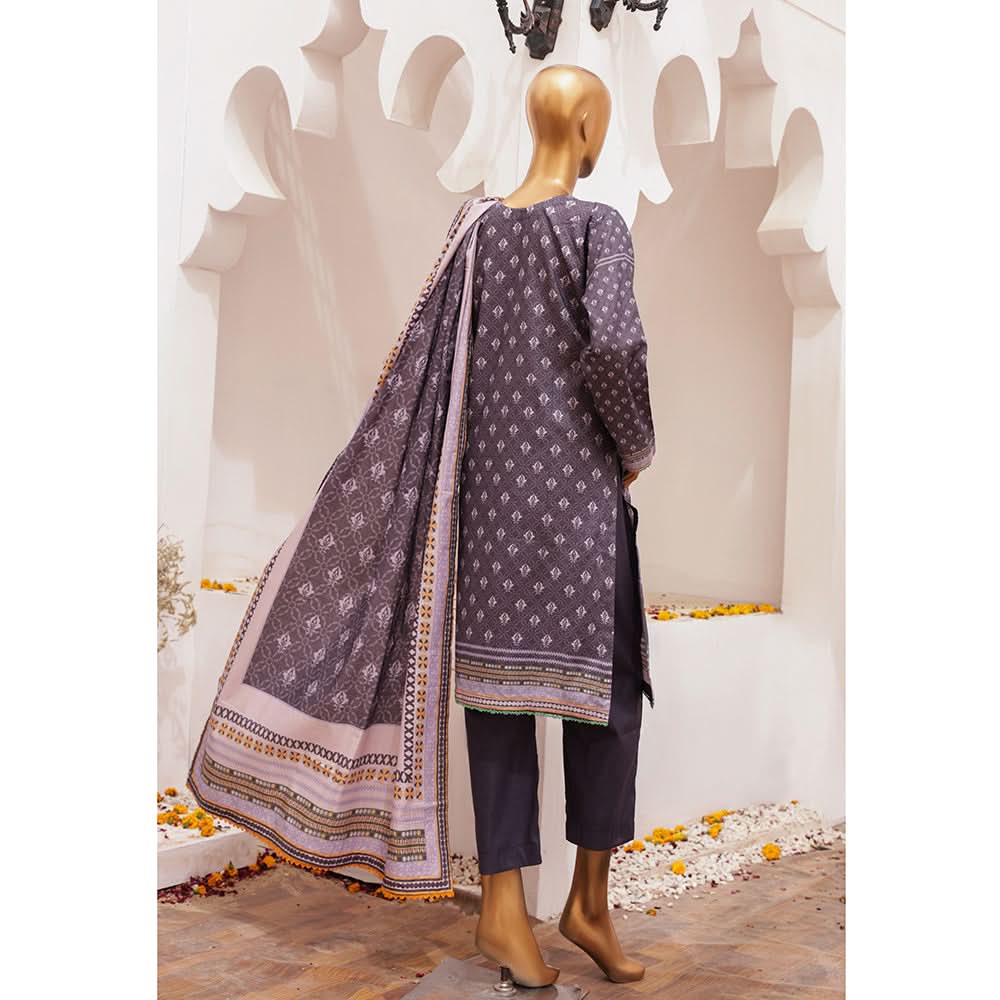 Shibra Printed Lawn Unstitched 3Pcs Suit - 9, Women, 3Pcs Shalwar Suit, Leeds Textile, Chase Value