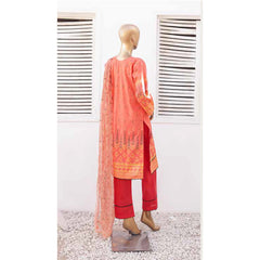 Zoha Lawn Printed Embroidered 3Pcs Suit with Bember Dupatta - 6, Women, 3Pcs Shalwar Suit, Leeds Textile, Chase Value