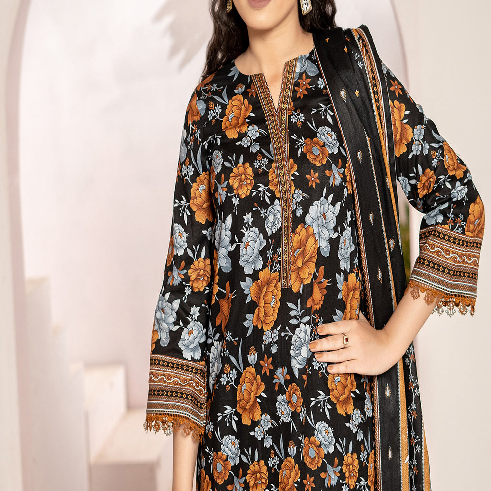 VS Daman Cambric Unstitched 3pcs Suit - 604-B, Women, 3Pcs Shalwar Suit, VS Textile, Chase Value