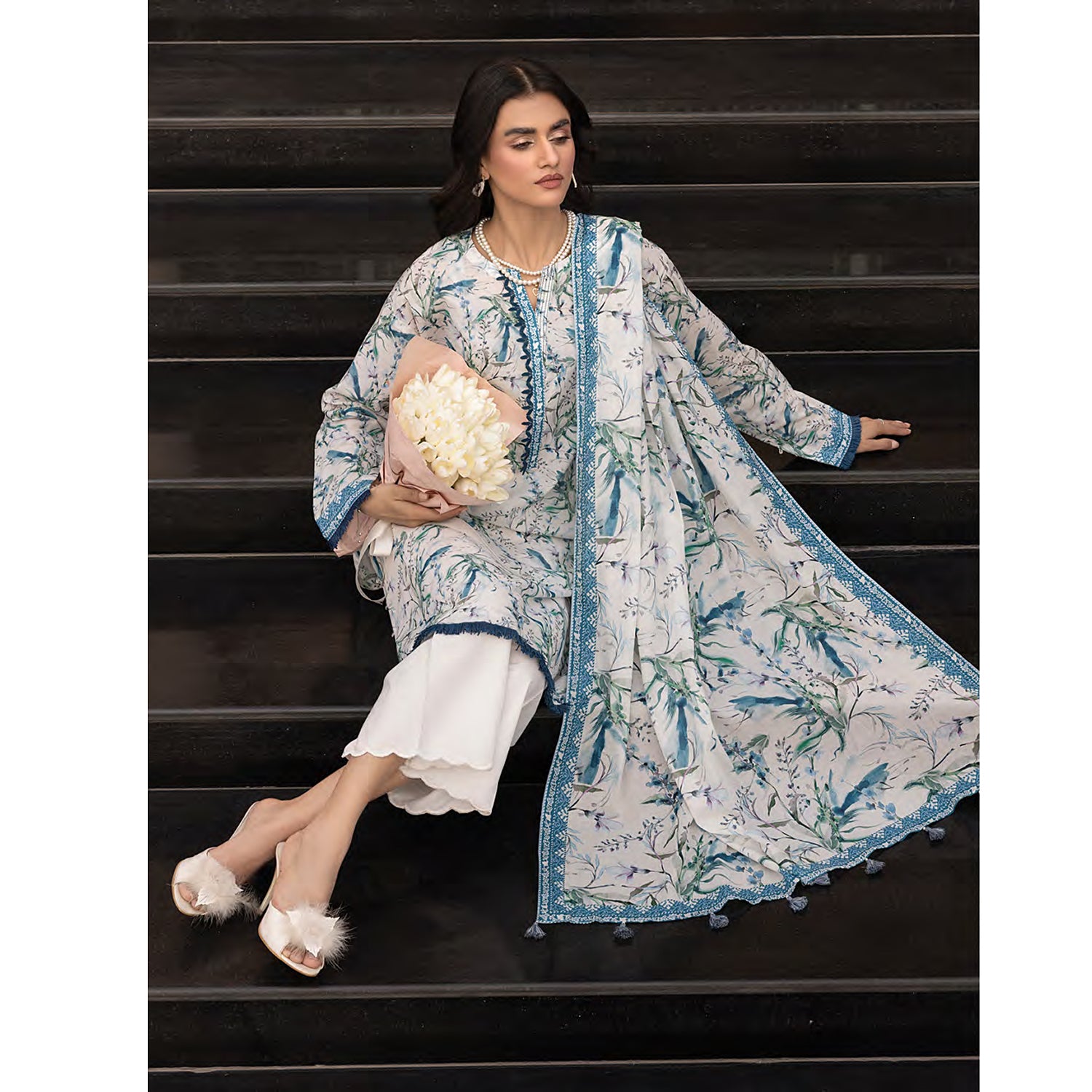 Komal By LSM Textiles Lawn Printed Unstitched 3Pcs Suit - LG-MM-0261, Women, 3Pcs Shalwar Suit, LSM Textiles, Chase Value