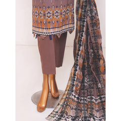 Needle Wonder By Dr. Haris Printed & Embroidered Lawn Unstitched 3Pcs Suit - 1