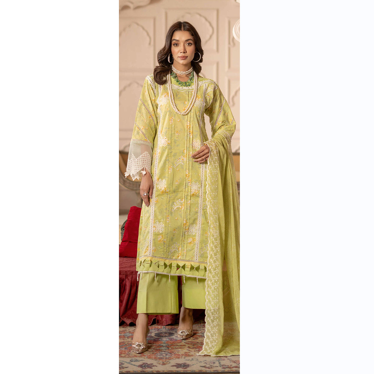 Sunshine Bloom By Al Zohaib Lawn Premium Unstitched 3 Pcs Suit - 1, Women, 3Pcs Shalwar Suit, Al-Zohaib Textiles, Chase Value