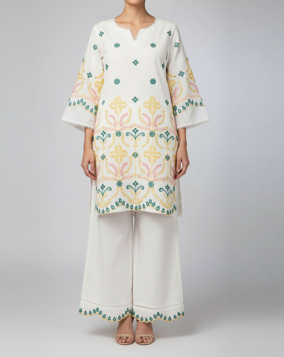 Valuables Women Fusion Embroidered 2-Piece Suit, Women Shalwar Suits, Chase Value, Chase Value