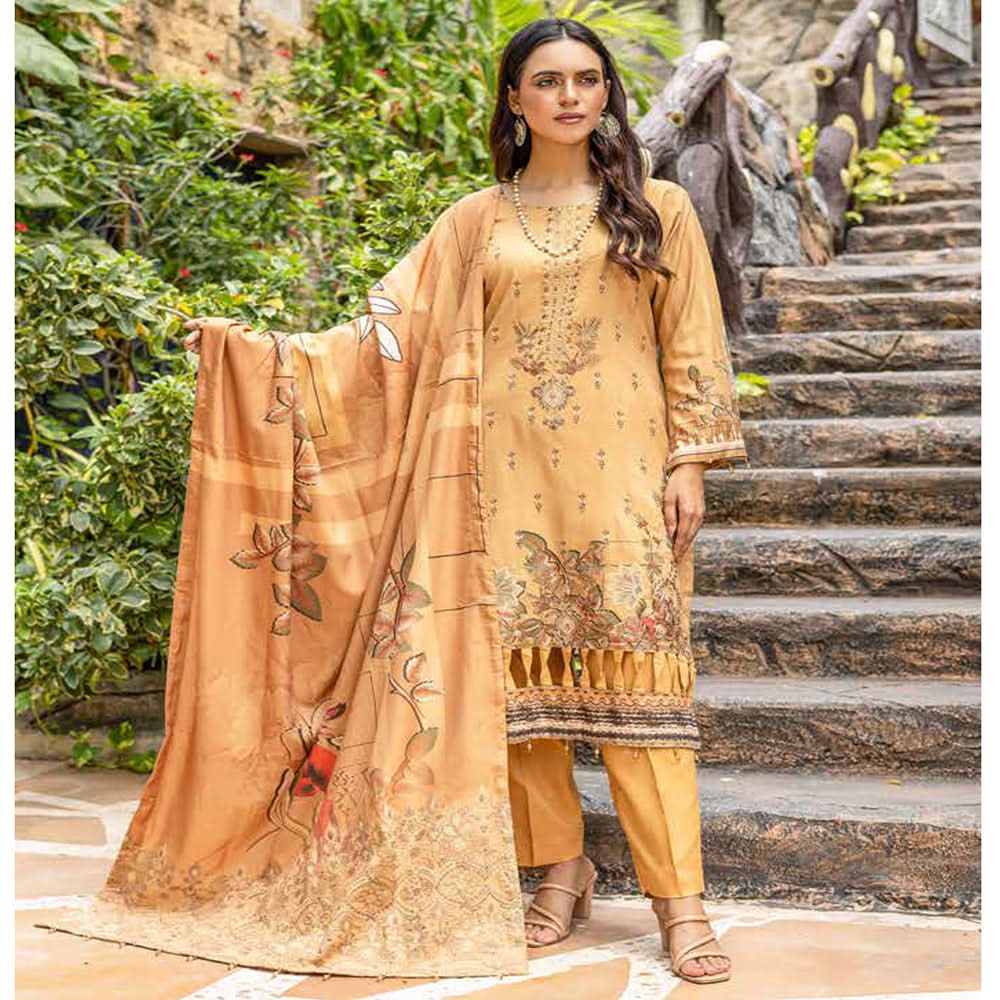 Schick Chambery Embroidered Un-stitched 3ps Suit - 10, Women, 3Pcs Shalwar Suit, MI Creation, Chase Value
