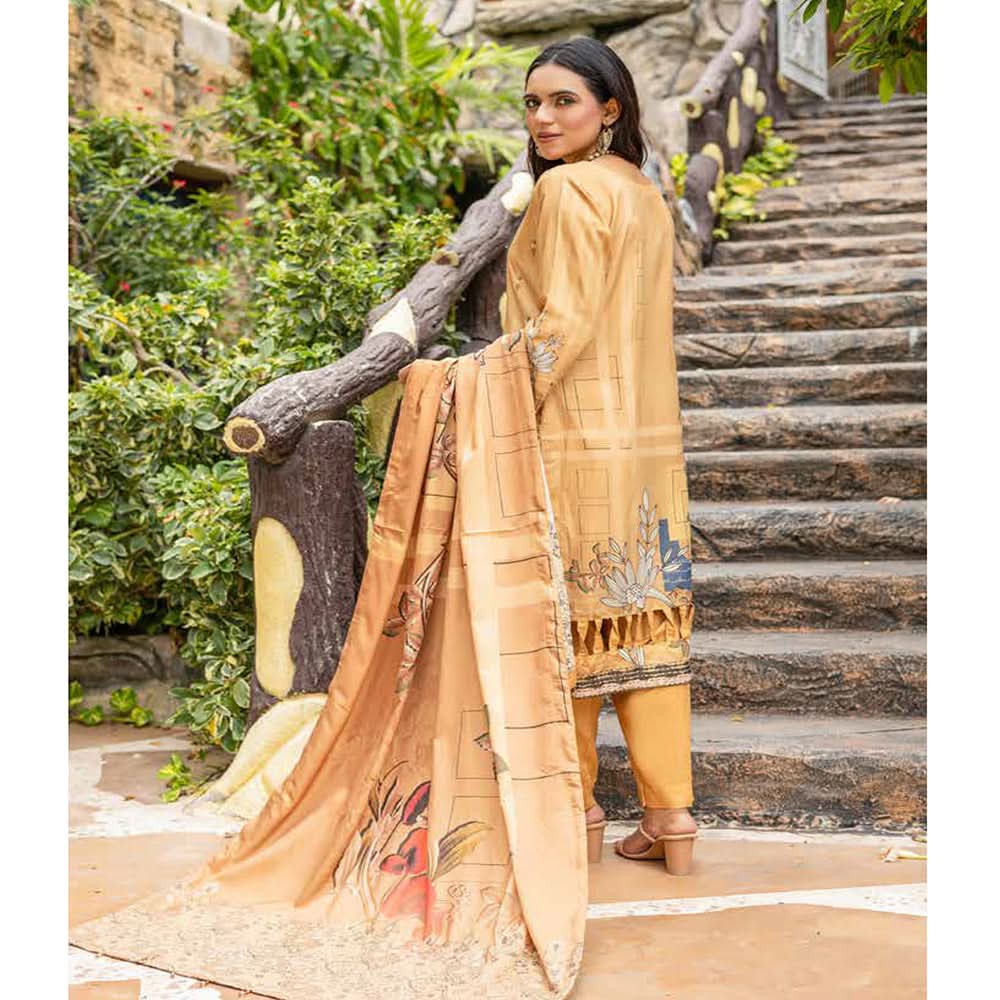 Schick Chambery Embroidered Un-stitched 3ps Suit - 10, Women, 3Pcs Shalwar Suit, MI Creation, Chase Value