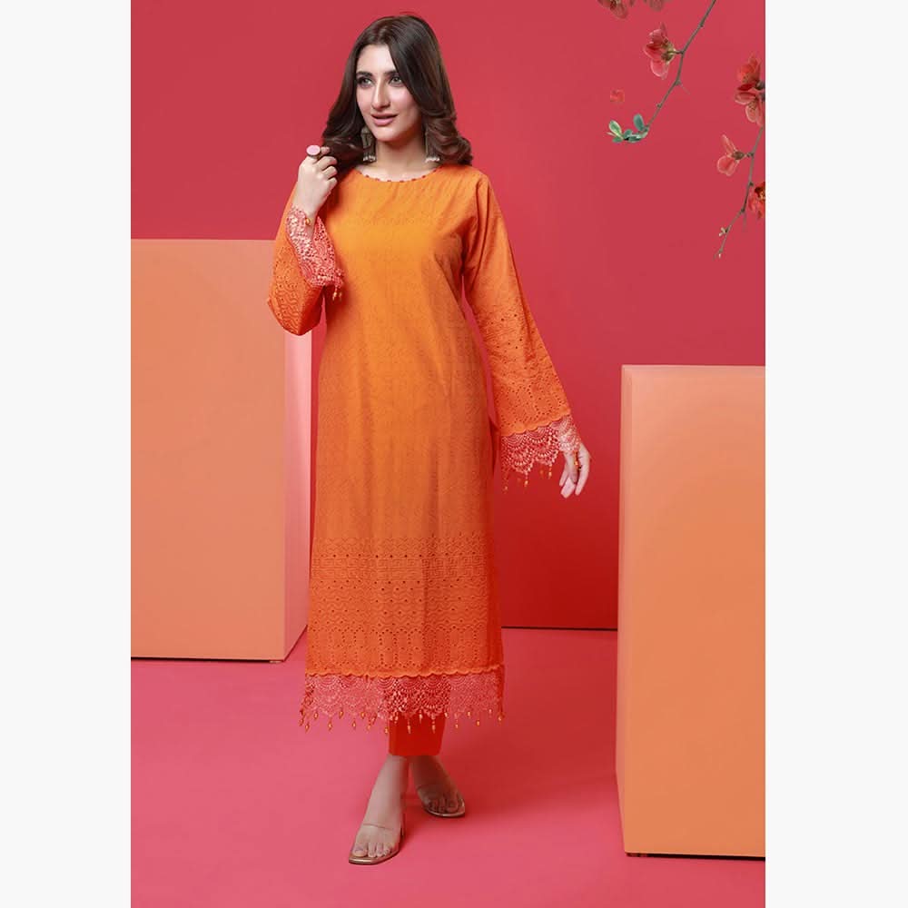 Jaza Schiffli Emroidered Lawn 2Pcs Unstitched Suit - 2, Women, 2Pcs Shalwar Suit, Mi Creation, Chase Value