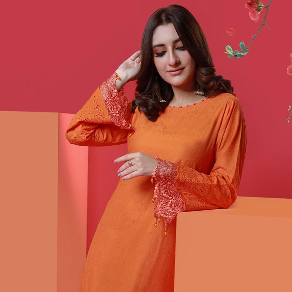 Jaza Schiffli Emroidered Lawn 2Pcs Unstitched Suit - 2, Women, 2Pcs Shalwar Suit, Mi Creation, Chase Value